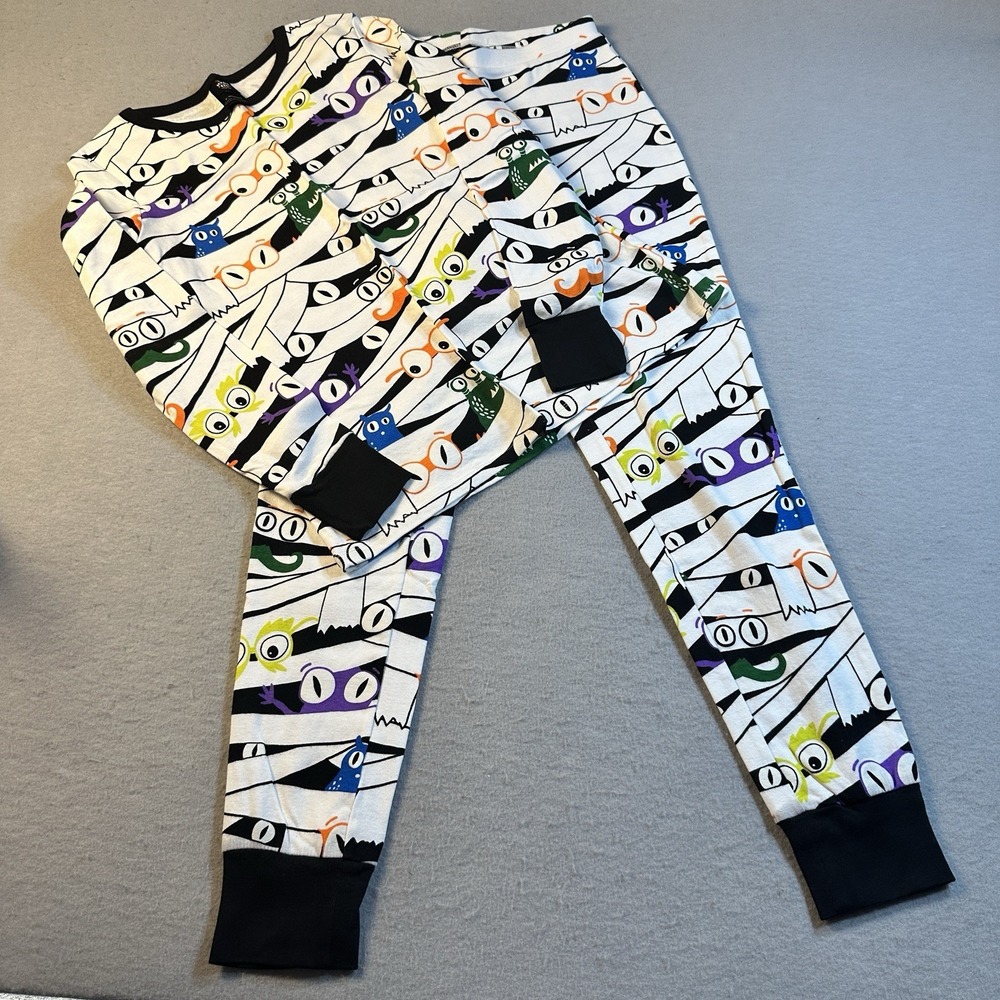 Hyde & Eek! Women Mummy Pajama Set Glow-in-the-Dark Long Sleeve Small Halloween